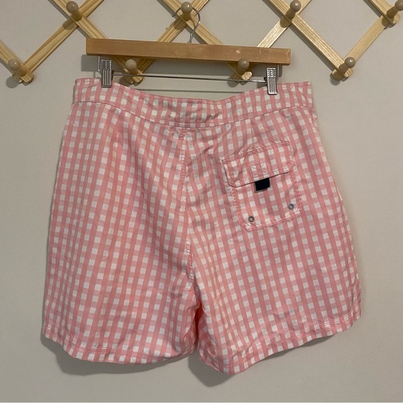 Vineyard Vines Light Pink Checkered Swim Shorts size 36 - Picture 7 of 8